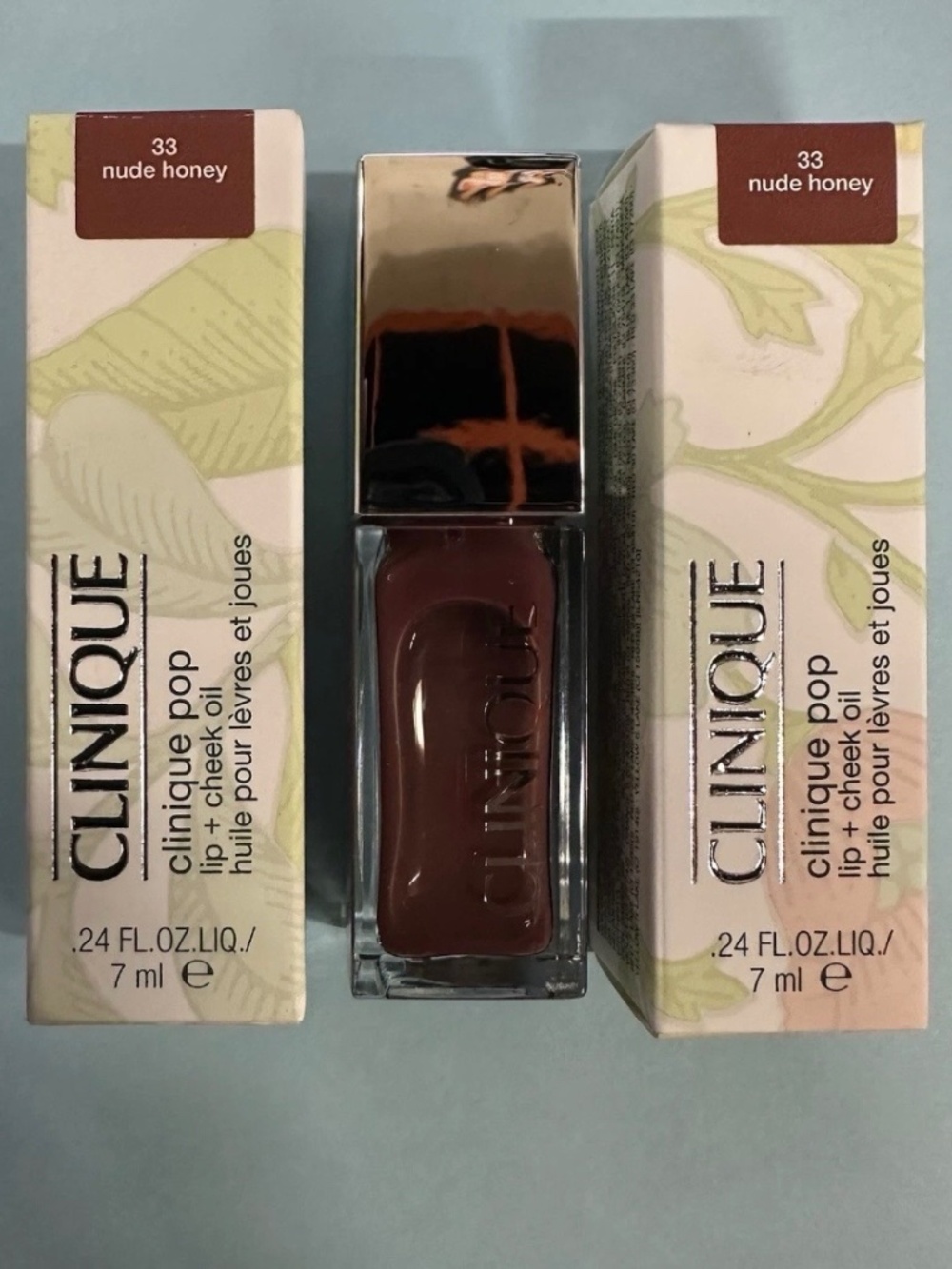 Clinique Pop Lip & Cheek Oil in 33 nude honey 2-in-1